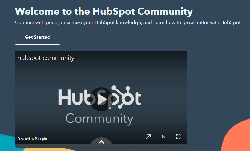 Hubspot community page