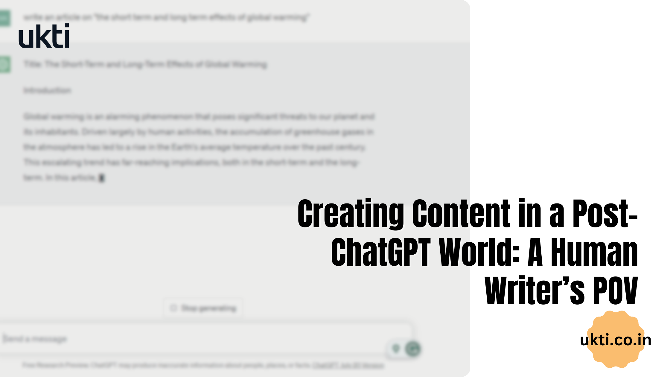 Creating Content in a Post-ChatGPT World: Human Writer’s POV
